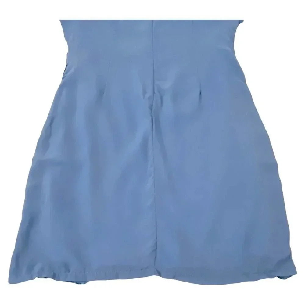 Ya Los Angeles Blue Dress Womens Large Layered Dress Ruffling Texture - Picture 11 of 11